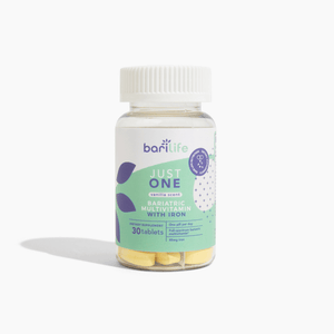 Bariatric multivitamin with iron in a bottle, 30 tablets, vanilla scent, perfect for daily nutrition.