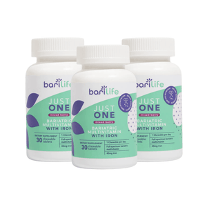 Bariatric Vitamins Chewable: Once Daily Multivitamin + Iron - 3 Month Supply