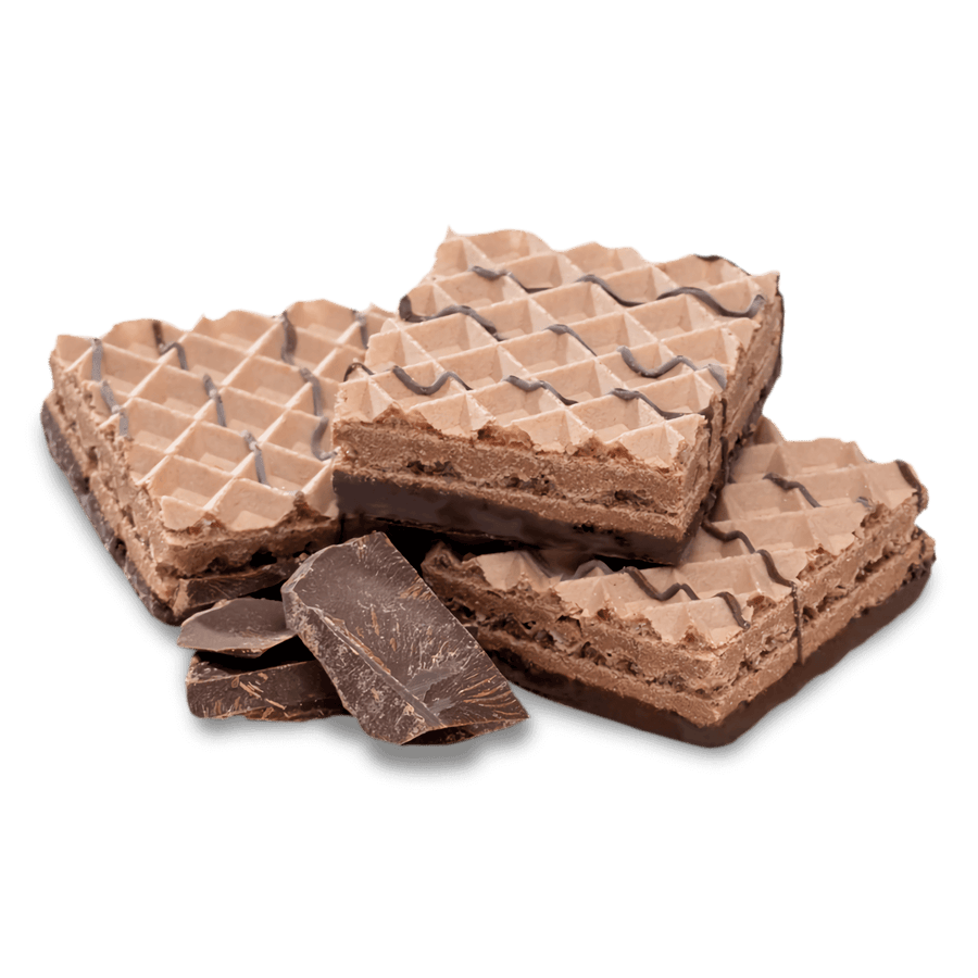 Delicious protein wafers with chocolate layers, perfect for a nutritious snack or post-workout boost.
