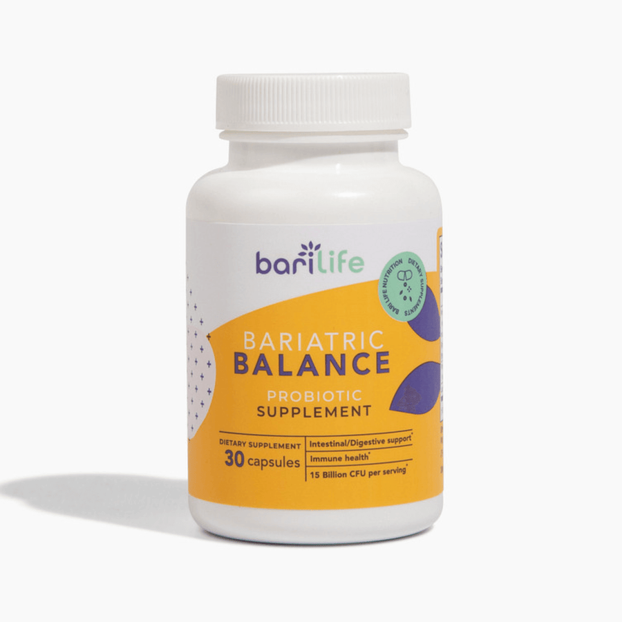 Bariatric Balance Probiotic Supplement bottle with 30 capsules for digestive and immune health support.