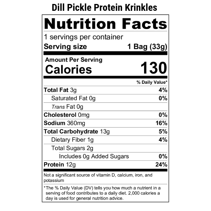 Dill Pickle Nutrition Label Best Label Ideas 2019