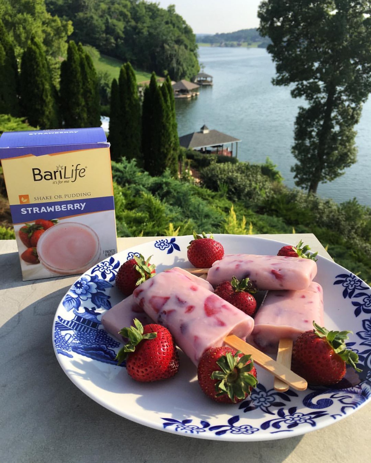 strawberry protein popsicle