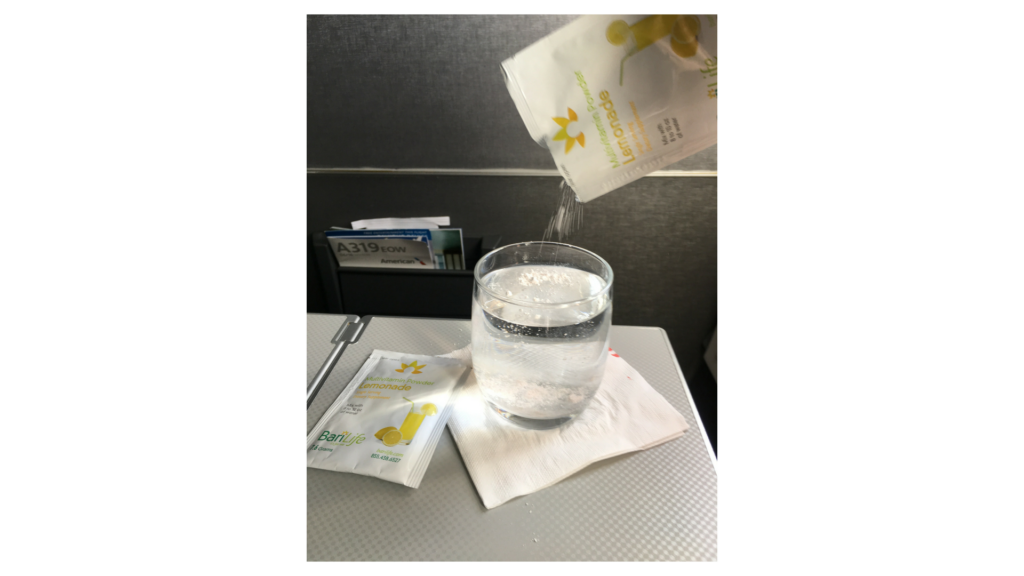 powder bariatric vitamins on plane