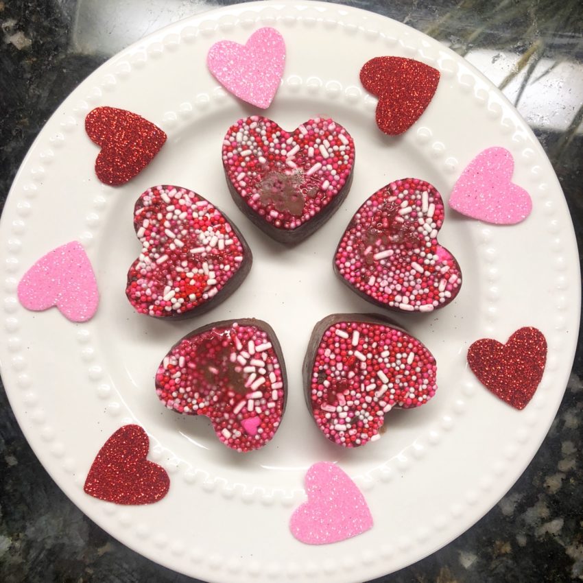Valentine's Day Chocolate Heart Protein Bites by Bari Life