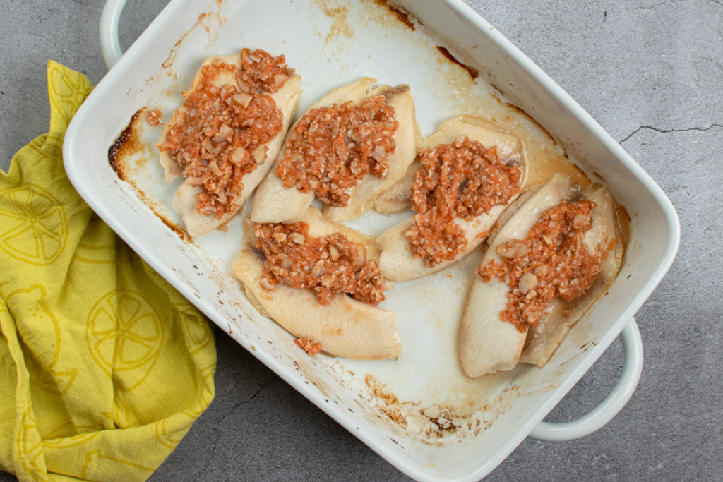 Baked Fish with Almond Chutney 4