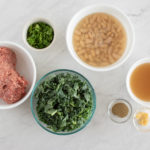 Braised white beans w sausage kale 1