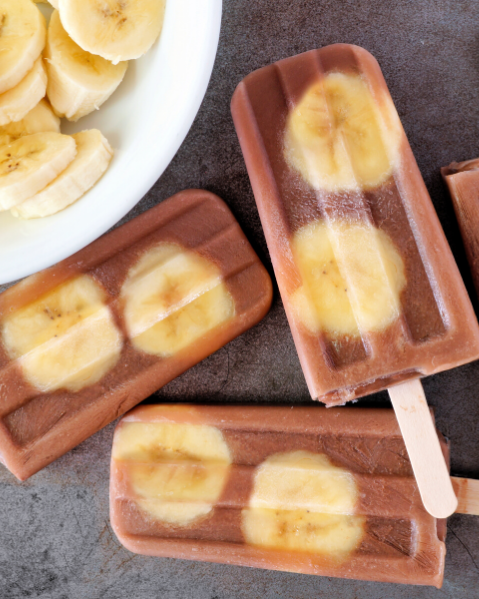 chocolate peanut butter banana pops